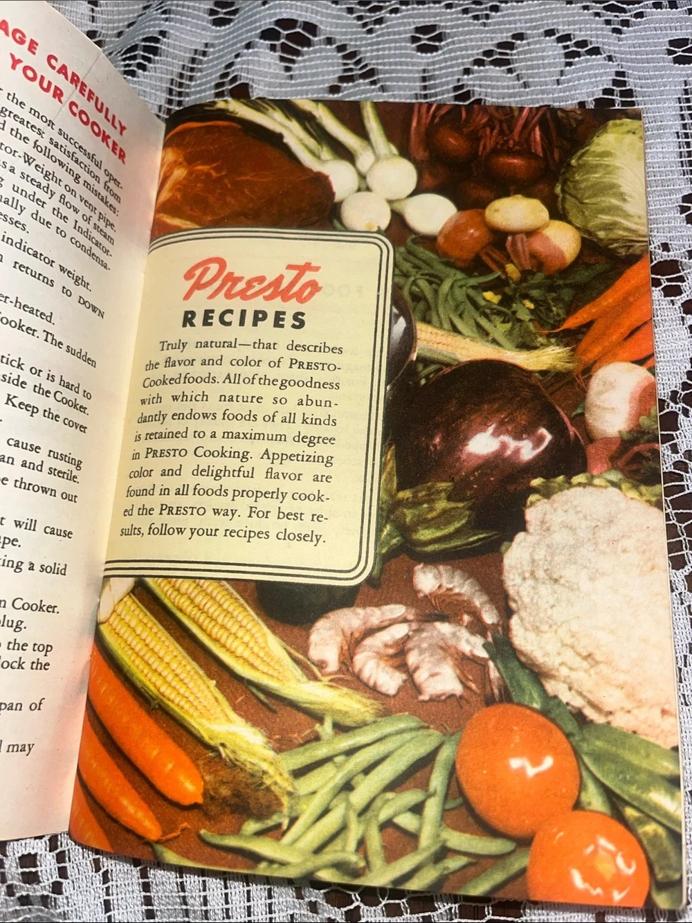 Vintage Presto Cooker Recipe Book with Lithographed in the USA 🇺🇸